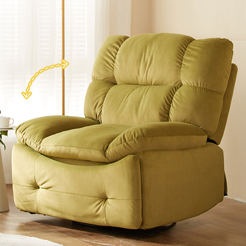 Contemporary Fabric Recliner Tufted Standard Recliner with Adjustable Headrest