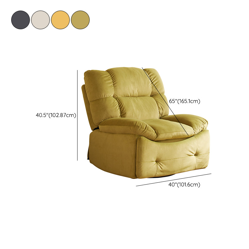 Contemporary Fabric Recliner Tufted Standard Recliner with Adjustable Headrest