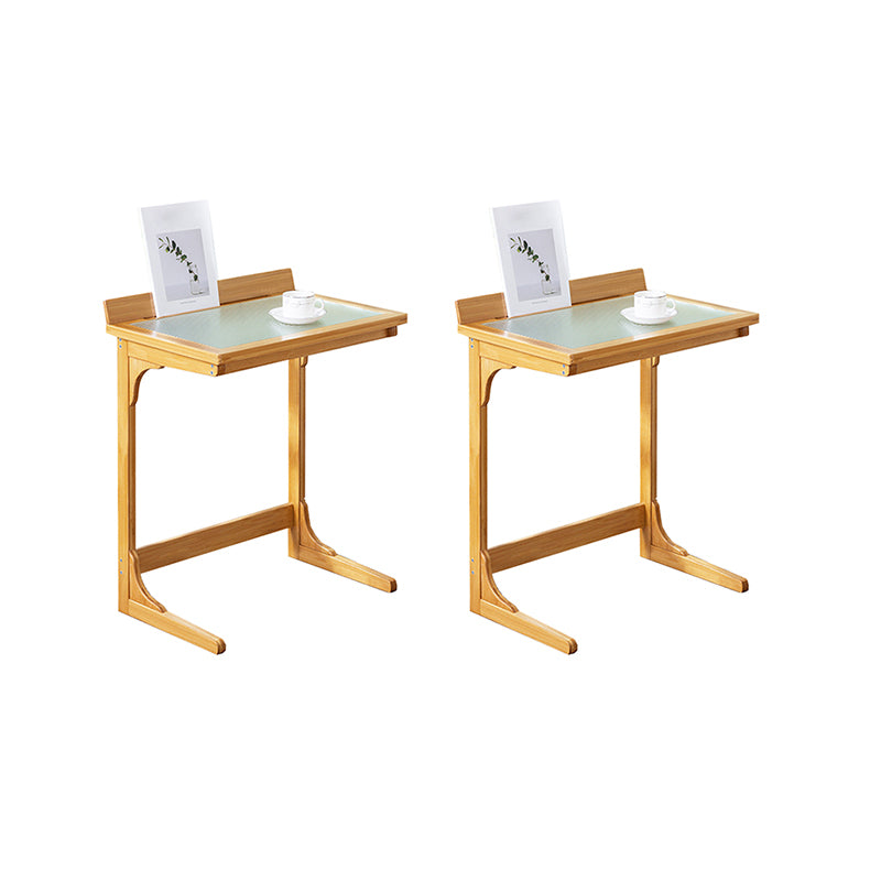 Rustic Abstract Side Table Rectangular Rattan Sofa Side Accent Table