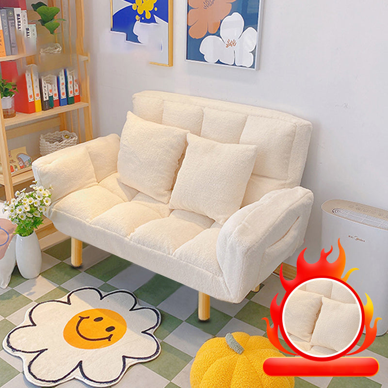 Living Room Velvet Sofa Contemporary Style Biscuit Back Seating