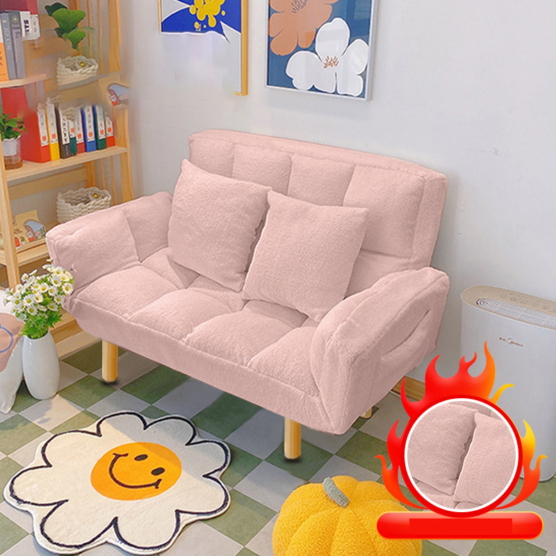 Living Room Velvet Sofa Contemporary Style Biscuit Back Seating