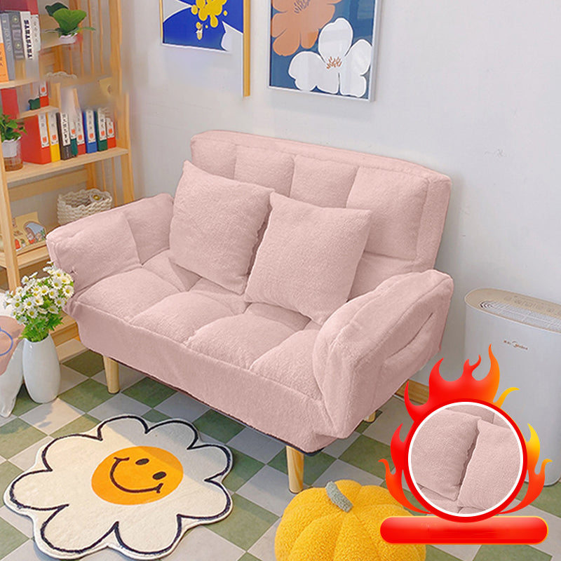 Living Room Velvet Sofa Contemporary Style Biscuit Back Seating