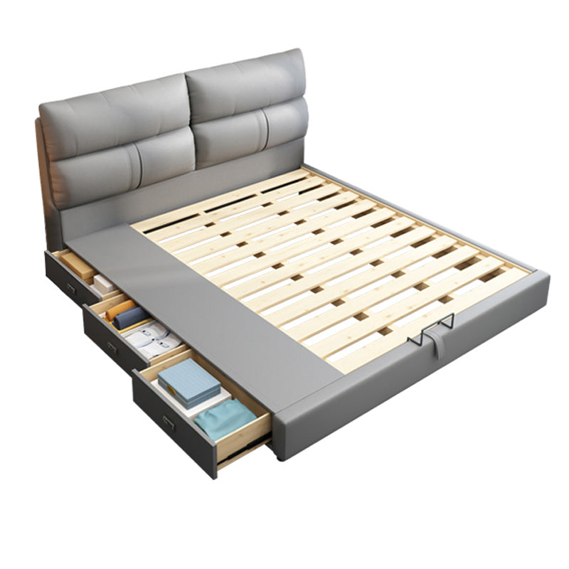 Mattress Included Platform Bed Frame Upholstered Headboard Platform Bed
