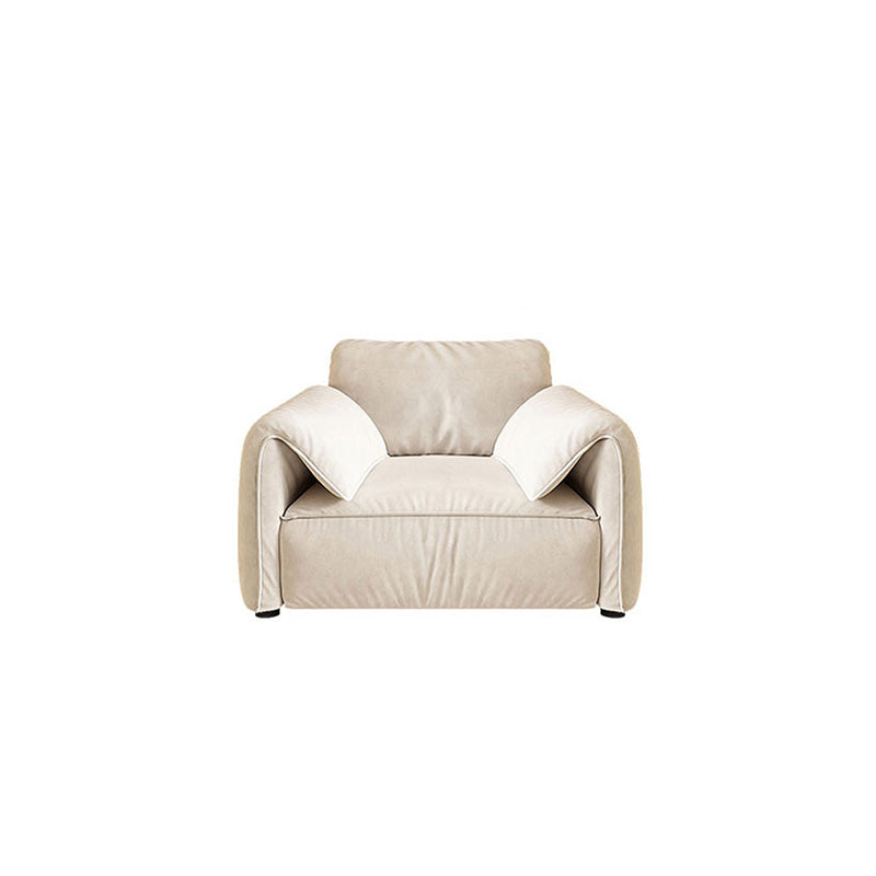 Fabric Sofa with Bolster Pillows Contemporary Apartment Seating