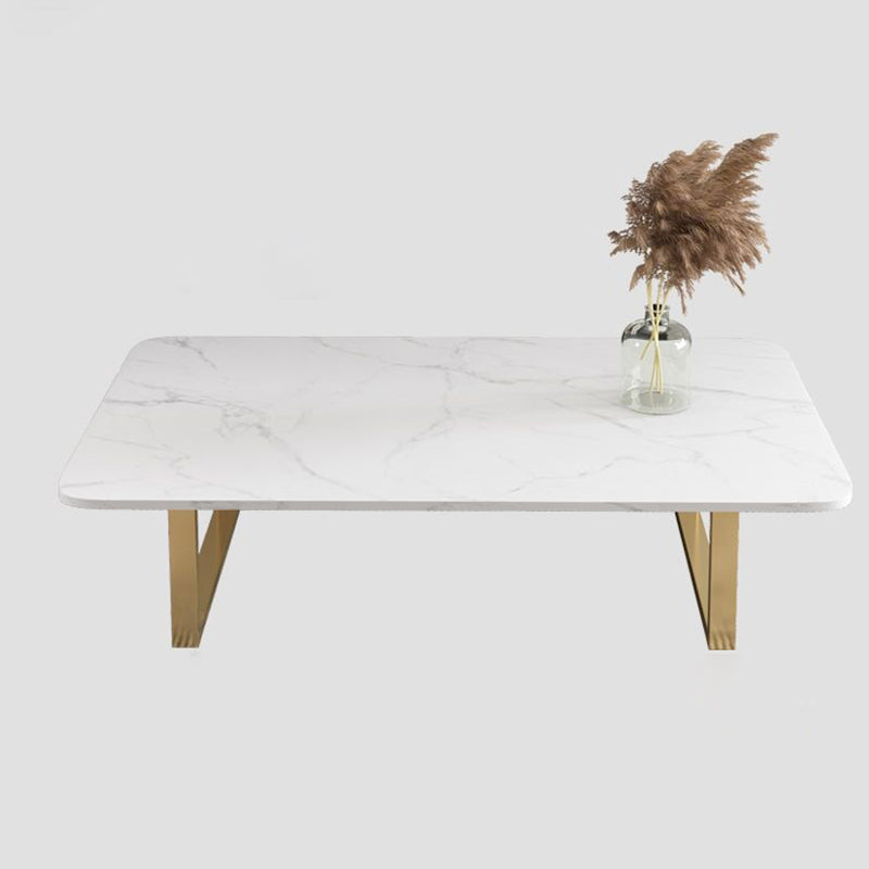 Glam Frame Coffee Table Rectangle Slate Top Coffee Cocktail Table
