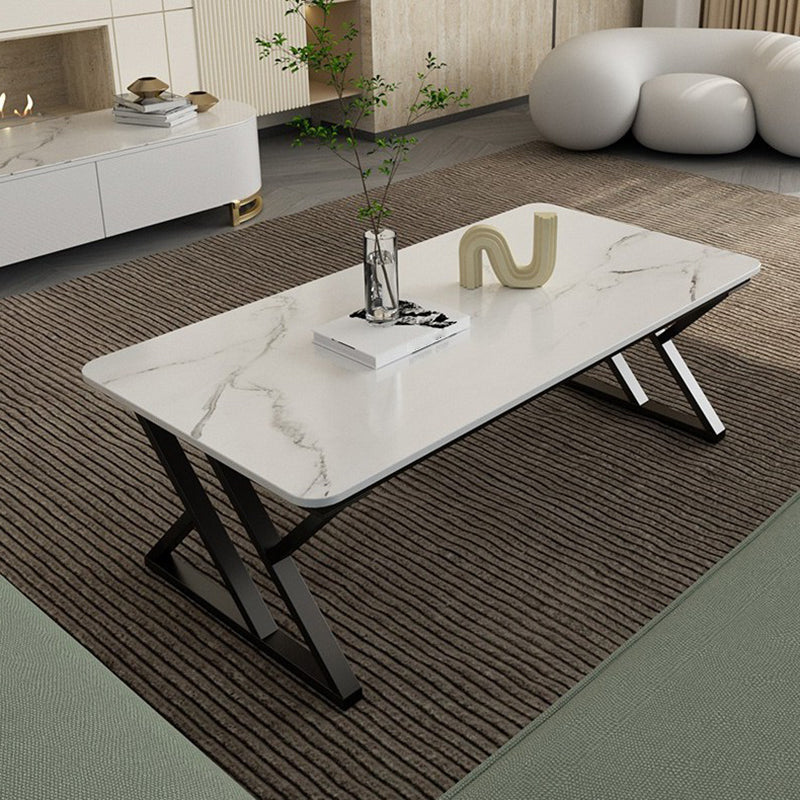 Rectangle Cocktail Table Trestle Slate Top Coffee or End Table