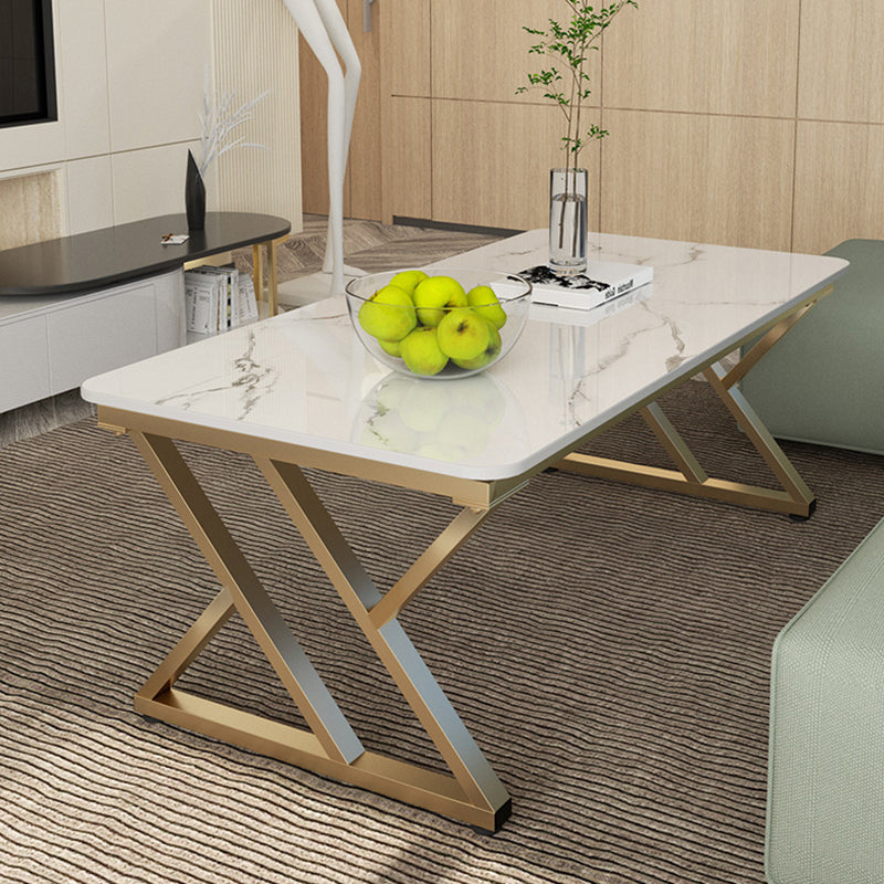 Rectangle Cocktail Table Trestle Slate Top Coffee or End Table