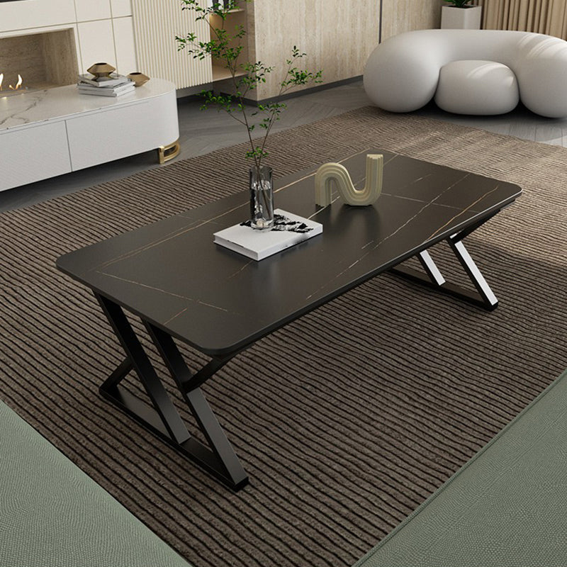 Rectangle Cocktail Table Trestle Slate Top Coffee or End Table