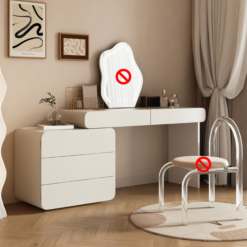 Scandinavian Vanity Set White Bedroom Mirror Vanity Dressing Table