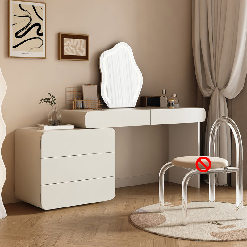 Scandinavian Vanity Set White Bedroom Mirror Vanity Dressing Table