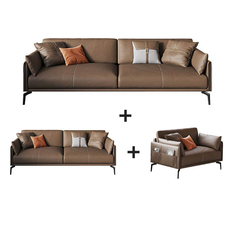 Modern Style Seating with Four Leds Bonus Room Tuxedo Arm Loveseat
