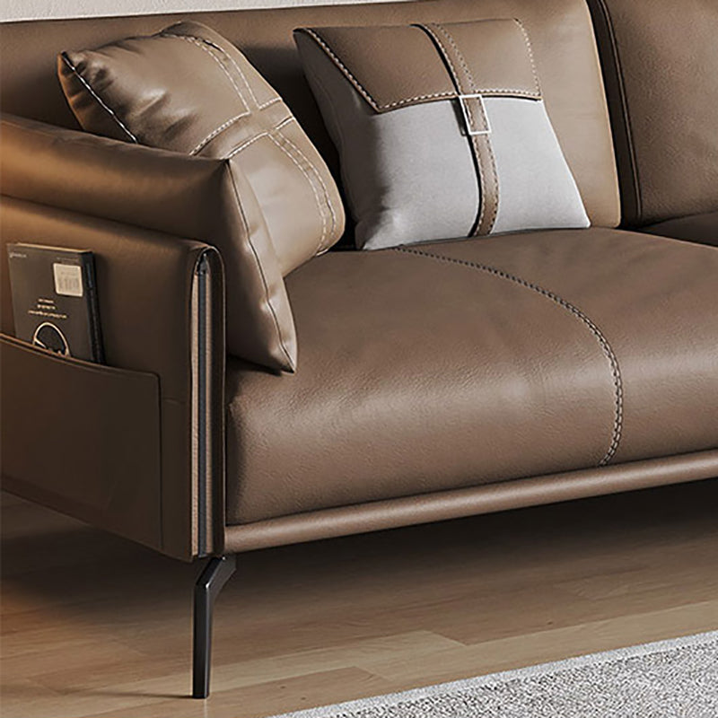 Modern Style Seating with Four Leds Bonus Room Tuxedo Arm Loveseat