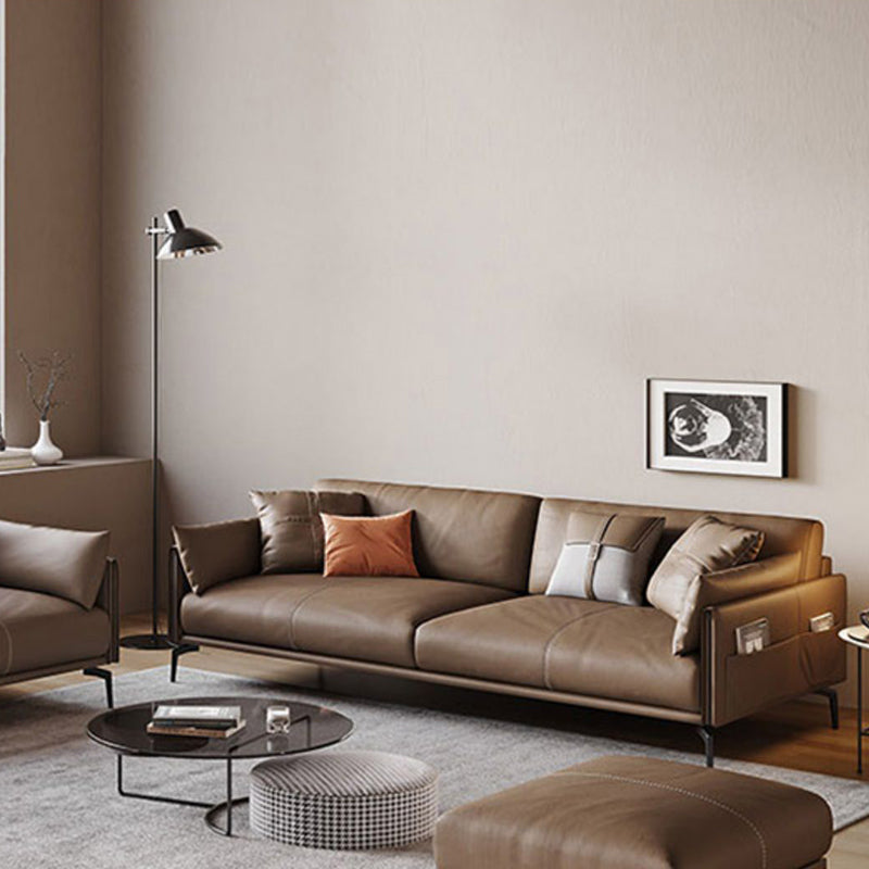 Modern Style Seating with Four Leds Bonus Room Tuxedo Arm Loveseat
