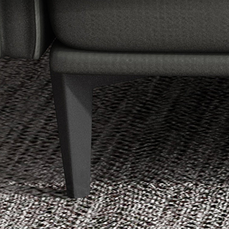Contemporary Leather Sofa in Gray Loose Back for Living Room