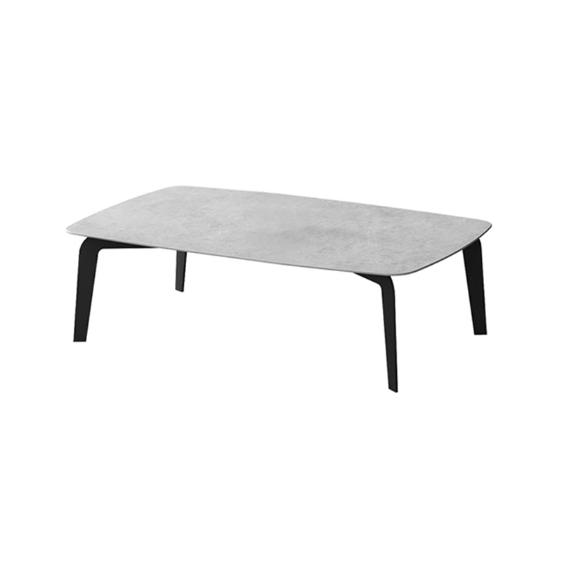 Rectangular Slate 4 Legs Coffee Table 16.5" High Stone 1 Single Cocktail Table