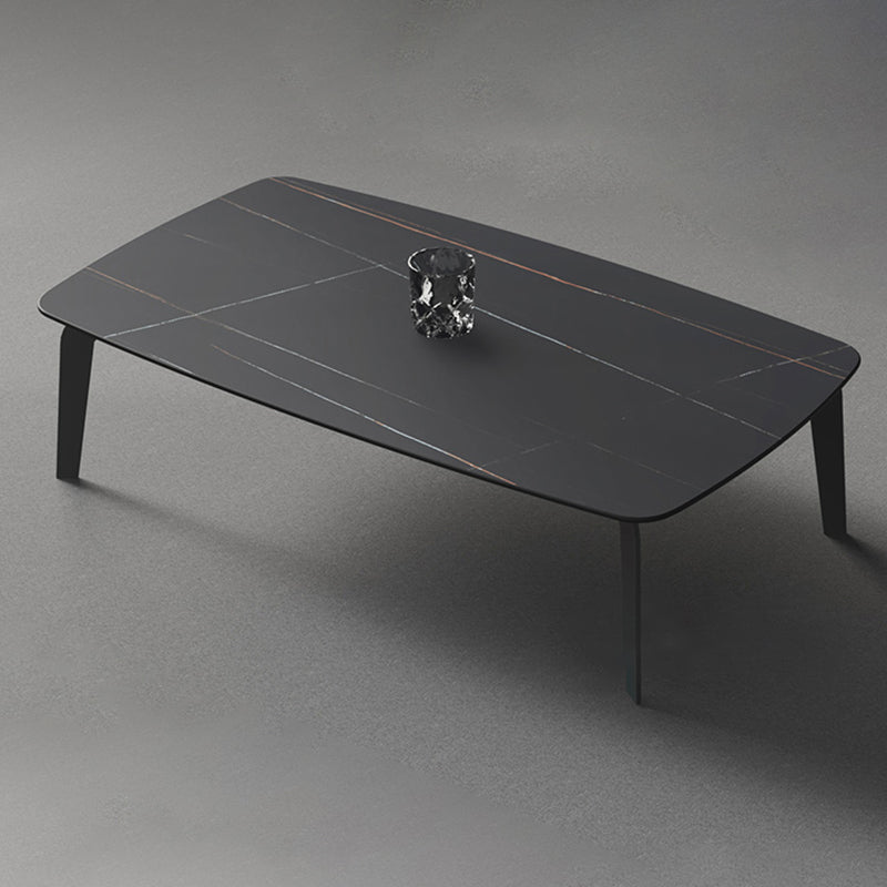 Rectangular Slate 4 Legs Coffee Table 16.5" High Stone 1 Single Cocktail Table