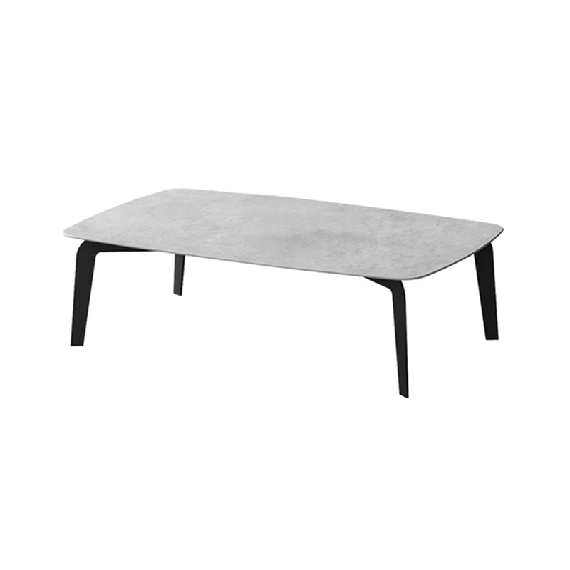 Rectangular Slate 4 Legs Coffee Table 16.5" High Stone 1 Single Cocktail Table