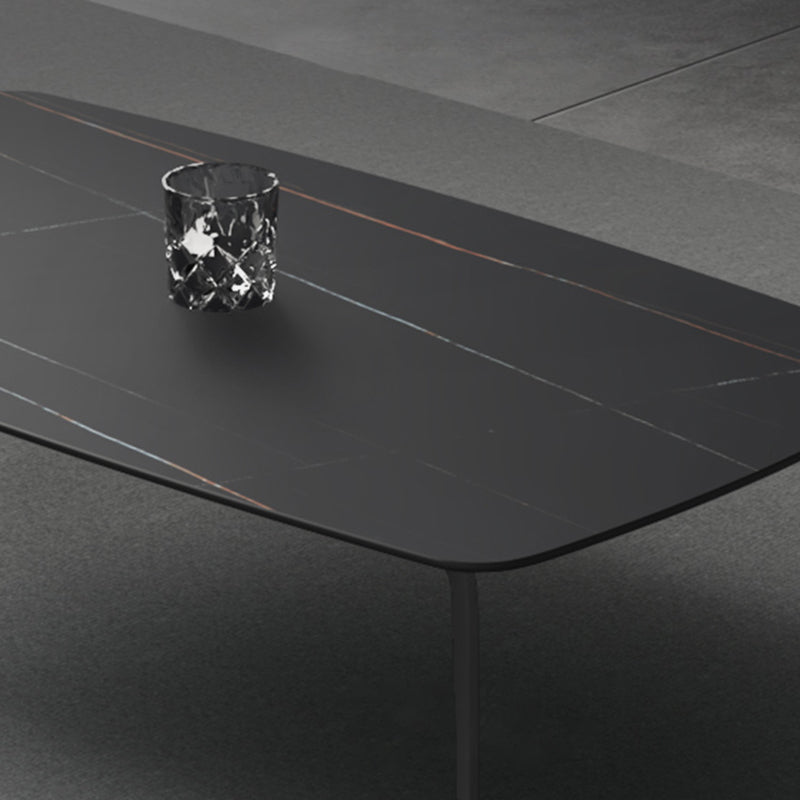 Rectangular Slate 4 Legs Coffee Table 16.5" High Stone 1 Single Cocktail Table
