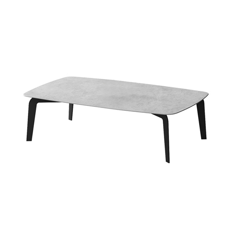 Rectangular Slate 4 Legs Coffee Table 16.5" High Stone 1 Single Cocktail Table