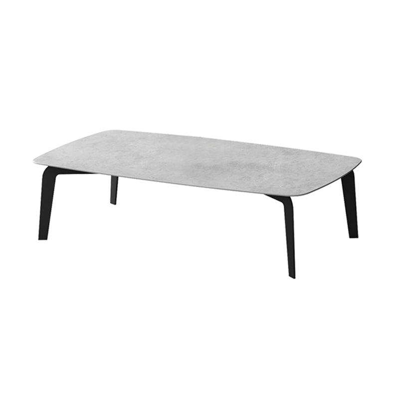 Rectangular Slate 4 Legs Coffee Table 16.5" High Stone 1 Single Cocktail Table