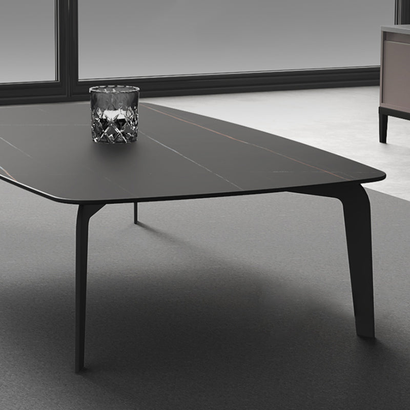 Rectangular Slate 4 Legs Coffee Table 16.5" High Stone 1 Single Cocktail Table
