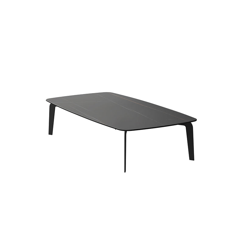 Rectangular Slate 4 Legs Coffee Table 16.5" High Stone 1 Single Cocktail Table