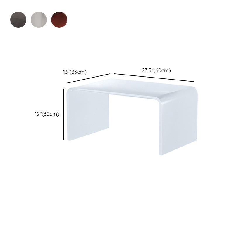 Luxurious Sled Side Table Rectangular Acrylic End Table Stand