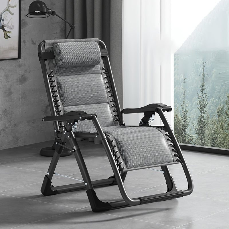 Polyester Blend Standard Recliner With Cup Holders and Legs for Bedroom