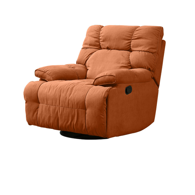 Velvet Recliner Chair Solid Color Standard Recliner with Position Lock