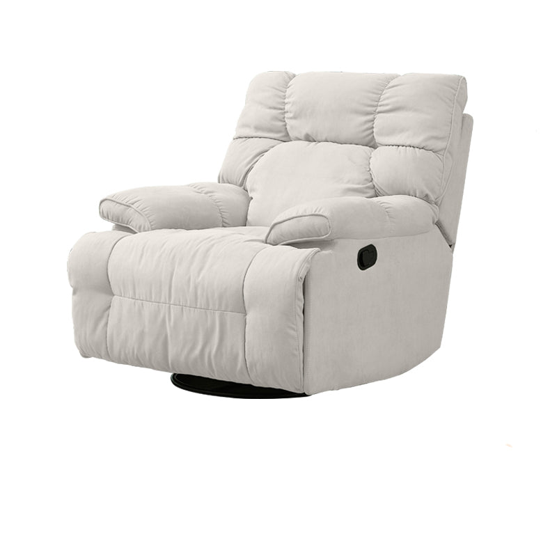 Velvet Recliner Chair Solid Color Standard Recliner with Position Lock