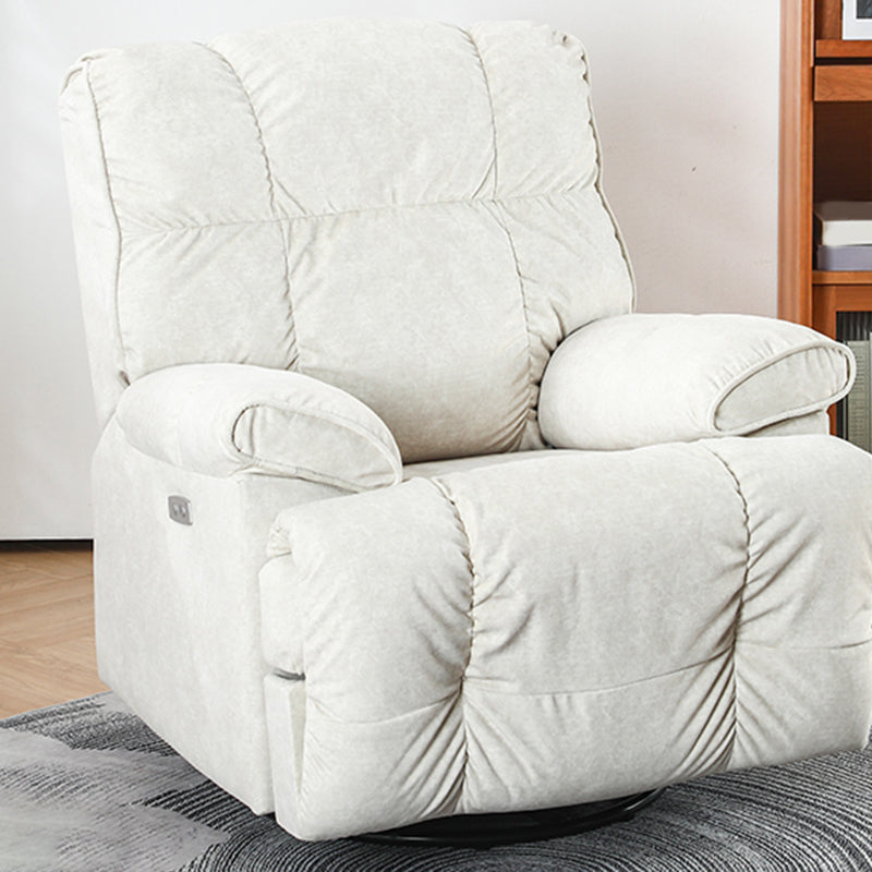 Velvet Recliner Chair Solid Color Standard Recliner with Position Lock