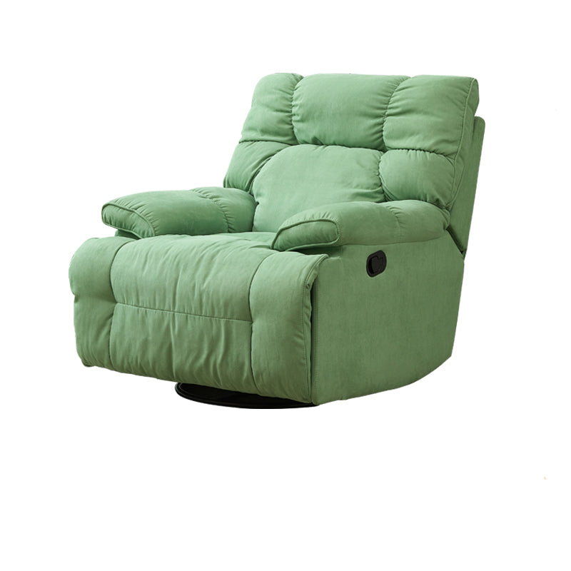Velvet Recliner Chair Solid Color Standard Recliner with Position Lock
