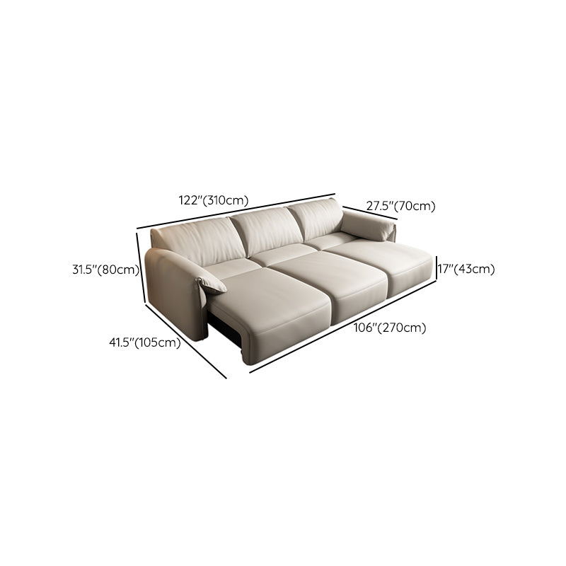41.34" Wide Contemporary Futon Sofa Bed White Futon Solid Wood Sleeper Sofa