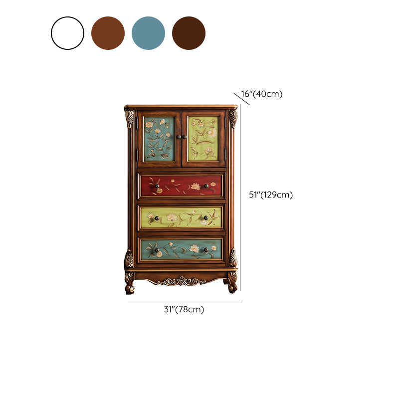 Coastal Storage Chest Solid Wood Dresser with 2/3/4 Drawers , 15.6 Inch Width