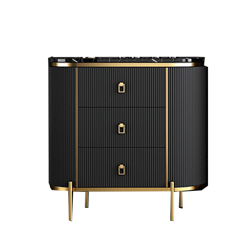 Vertical Glam Storage Chest Marble Top Lingerie Chest with Drawers