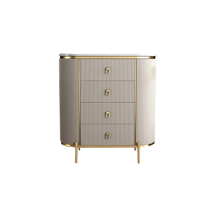 Vertical Glam Storage Chest Marble Top Lingerie Chest with Drawers