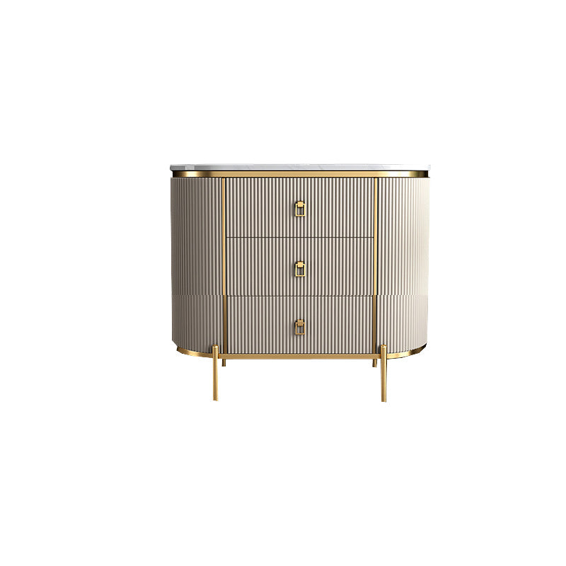 Vertical Glam Storage Chest Marble Top Lingerie Chest with Drawers