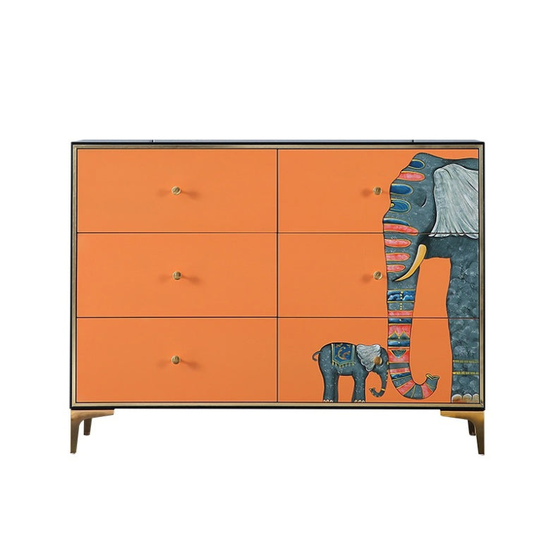 Horizontal Glam Double Chest Soft-Close Drawers Storage Chest