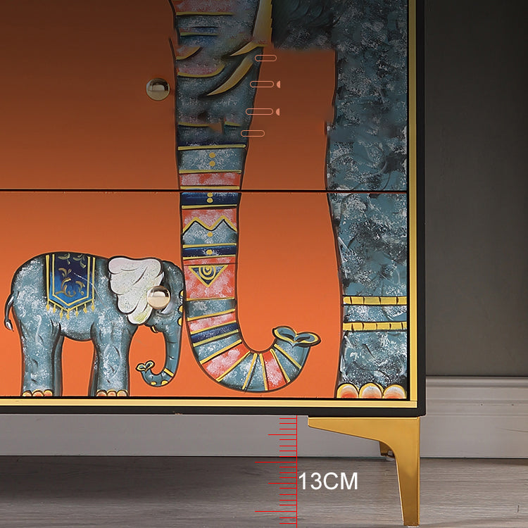 Horizontal Glam Double Chest Soft-Close Drawers Storage Chest