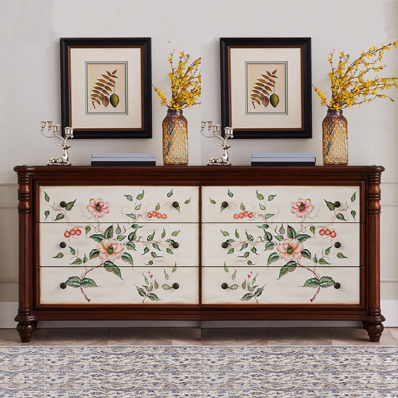 Solid Wood Lingerie Chest Traditional Horizontal Storage Chest