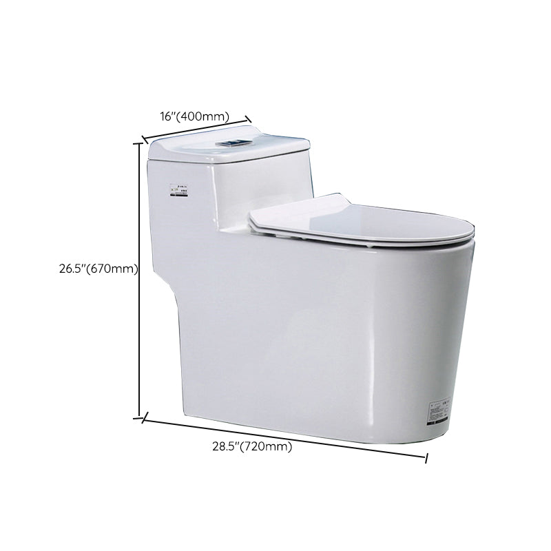Modern White Flush Toilet Floor Mounted Toilet Bowl for Bathroom