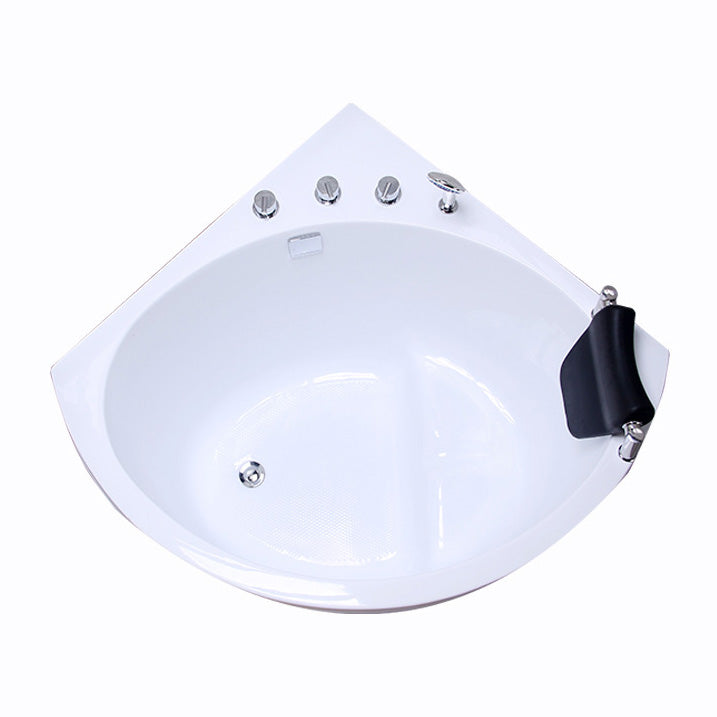 Modern 25.59-inch Tall Acrylic Tub Soak Corner White Bathtub