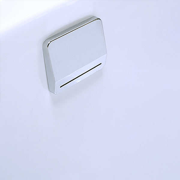 Modern 25.59-inch Tall Acrylic Tub Soak Corner White Bathtub