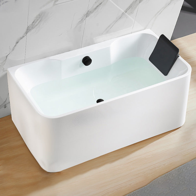 Antique Finish Acrylic Bathtub Rectangular Back to Wall Bath Tub