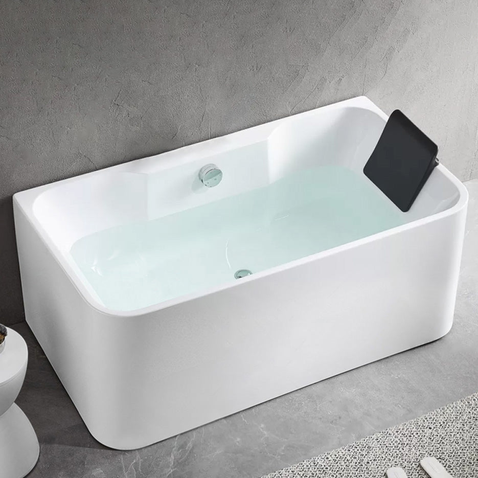 Antique Finish Acrylic Bathtub Rectangular Back to Wall Bath Tub