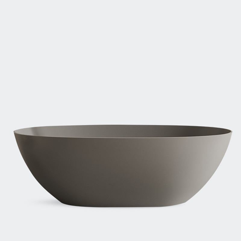 Modern Stone Bathtub Freestanding Soaking Bathtub , 22.05-inch Tall
