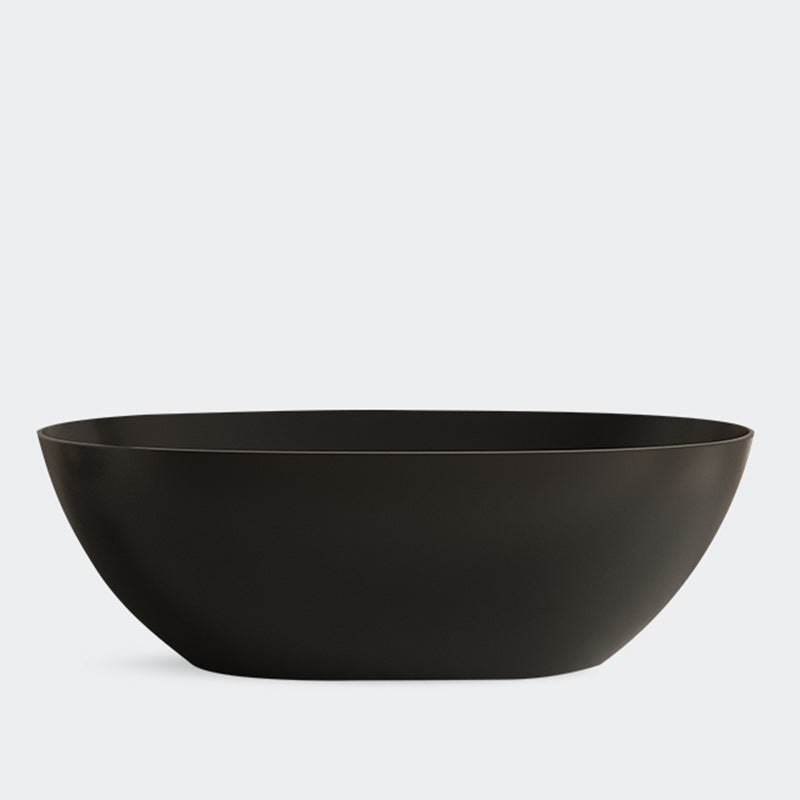 Modern Stone Bathtub Freestanding Soaking Bathtub , 22.05-inch Tall