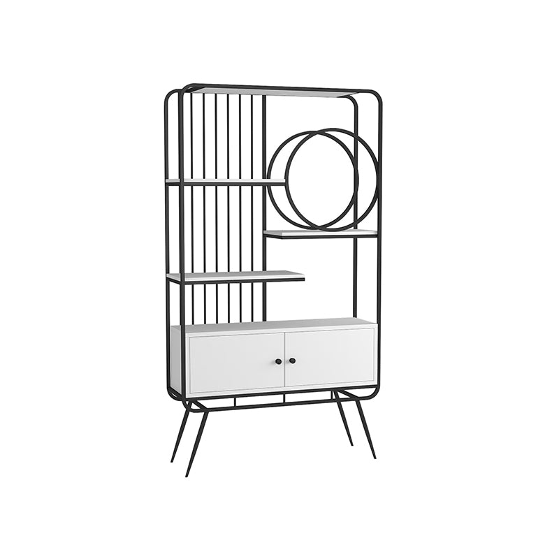 Open Back Standard Bookshelf Metal Bookcase with Shelves for Study Room