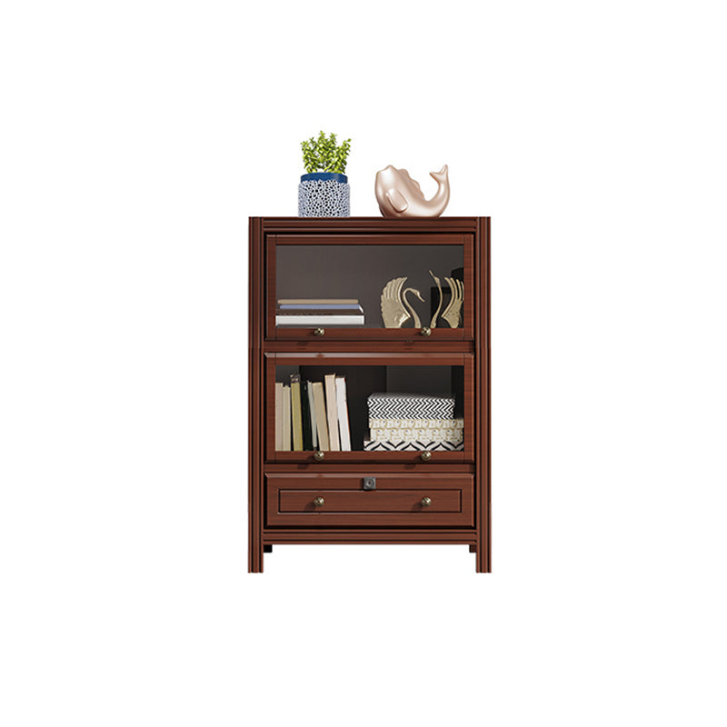 Modern Style Closed Back Standard Bookshelf Wooden Bookcase for Study Room