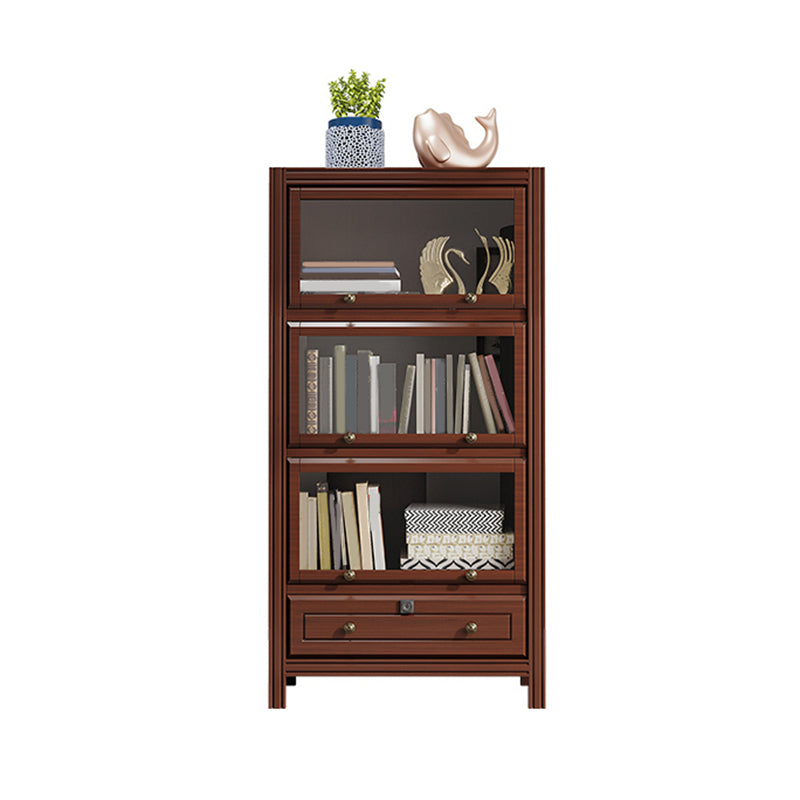 Modern Style Closed Back Standard Bookshelf Wooden Bookcase for Study Room